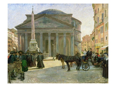 The Pantheon, Rome, 1904 (Oil On Canvas) by Hjalmer Eilif Emanuel Peterssen Pricing Limited Edition Print image