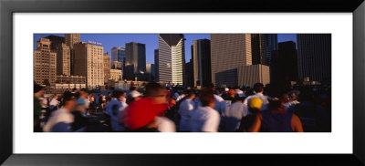 Group Of People Running A Marathon, Chicago, Illinois, Usa by Panoramic Images Pricing Limited Edition Print image