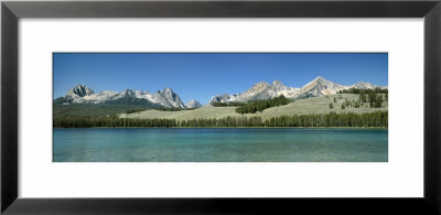 Mountains Along A Lake, Sawtooth Mountains, Idaho, Usa by Panoramic Images Pricing Limited Edition Print image