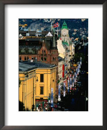 Sunset Shadow Over Karl Johan Street, Oslo, Norway by Anders Blomqvist Pricing Limited Edition Print image