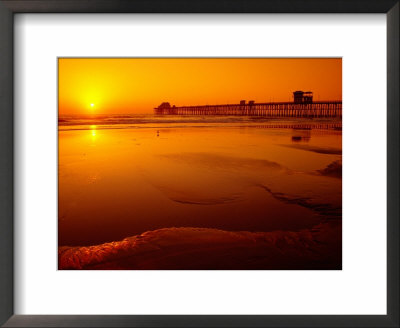 Oceanside Pier At Sunset, North County, San Diego, United States Of America by Richard Cummins Pricing Limited Edition Print image
