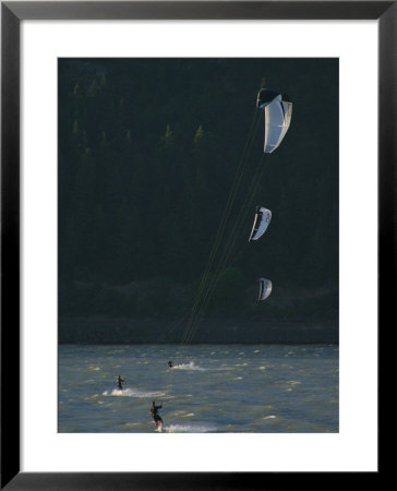 Kiteboarding On The Columbia River At Hood River by Skip Brown Pricing Limited Edition Print image