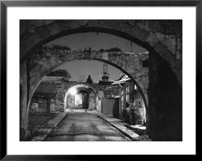 Moonlight View Of Market Street In Limassol by W. Robert Moore Pricing Limited Edition Print image