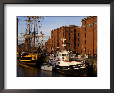 Ships Moored At The Mersey Maritime Museum, Albert Dock, Liverpool, England by Glenn Beanland Pricing Limited Edition Print image