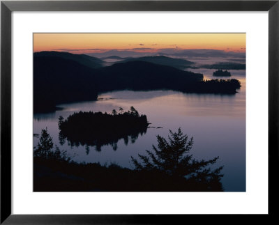 Adirondack Mountains Landscape With Lakes And Hills At Twilight by Maria Stenzel Pricing Limited Edition Print image