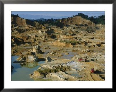 Gold Mining Destroyed And Poisoned The Banks Of The Rio Huaypetue by Maria Stenzel Pricing Limited Edition Print image