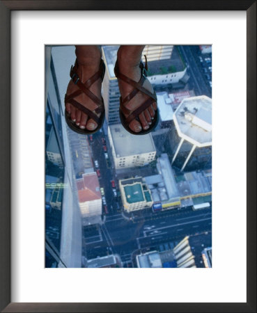Streets And Buildings Seen From The Glass Floor At Skytower, Auckland, Auckland, New Zealand by David Wall Pricing Limited Edition Print image
