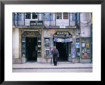 Typical Shop Fronts In The City Centre, Lisbon, Portugal, Europe by Gavin Hellier Pricing Limited Edition Print image