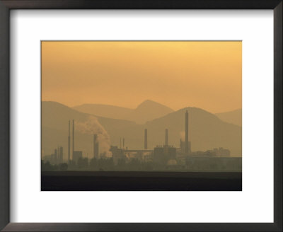 Pollution, Chemical Plant, Near Terezin, North Bohemia, Czech Republic, Europe by Upperhall Ltd Pricing Limited Edition Print image