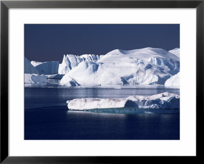 Icebergs From The Kangia Ice Fiord Seen From Hills Above Sermermiut, West Coast, Polar Regions by Tony Waltham Pricing Limited Edition Print image