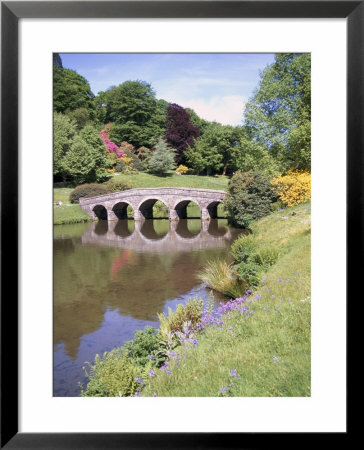 Bridge And Lake, Stourhead, National Trust Property, Wiltshire, England, United Kingdom by David Hunter Pricing Limited Edition Print image