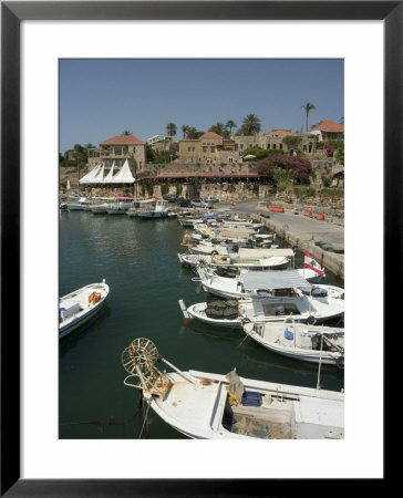 Boats In Old Port Harbour, Byblos, Lebanon, Middle East by Christian Kober Pricing Limited Edition Print image