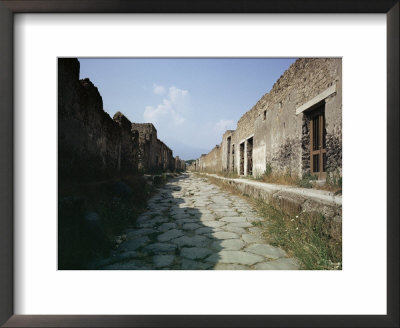 Paved Street, Pompeii, Unesco World Heritage Site, Campania, Italy by Walter Rawlings Pricing Limited Edition Print image