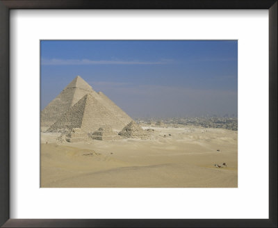 The Pyramids, Giza, Unesco World Heritage Site, With Cairo Beyond, Egypt, North Africa, Africa by Upperhall Pricing Limited Edition Print image