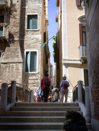 Beggar Sits Patiently On Narrow Streets Of San Marco, Venice, Italy by Robert Eighmie Pricing Limited Edition Print image