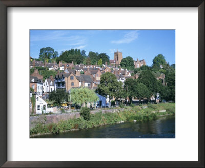 St. Leonard's Church And Town From The River Severn, Bridgnorth, Shropshire, England by David Hunter Pricing Limited Edition Print image