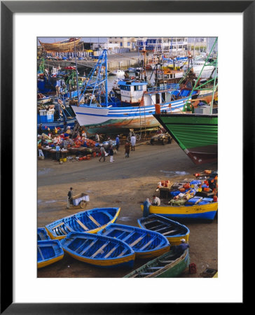 Fishing Boats In The Harbour, Essaouira, Morocco, North Africa by Bruno Morandi Pricing Limited Edition Print image