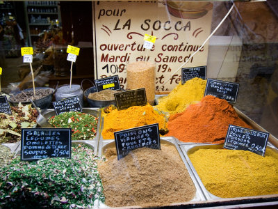 Spices And Herbs On Display, Nice, Cote D'azure, France by Robert Eighmie Pricing Limited Edition Print image
