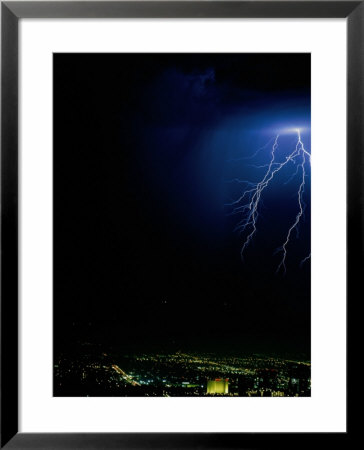 Lightning Storms Over The San Fernando Valley, Los Angeles, California, Usa by Jan Stromme Pricing Limited Edition Print image