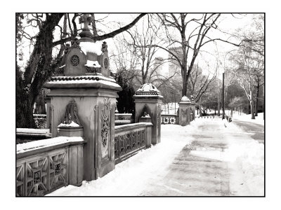 New York Bridge To Fountain by Jason Graham Pricing Limited Edition Print image