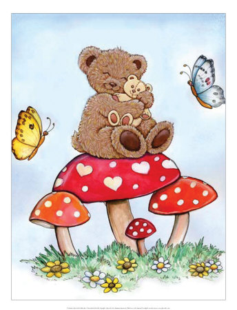 Mushroom Teddy by Karen Bates Pricing Limited Edition Print image