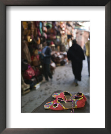 Babouches, The Souqs Of Marrakech, Marrakech, Morocco by Walter Bibikow Pricing Limited Edition Print image