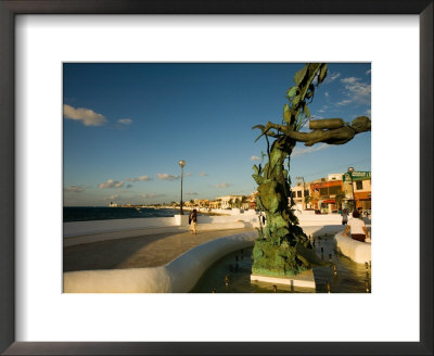 Sculpture Of Divers On A Coral Reef Along The Waterfront, Cozumel, Mexico by Michael S. Lewis Pricing Limited Edition Print image