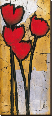 Red Tulips Ii On Silver by Gabriel Scott Pricing Limited Edition Print image