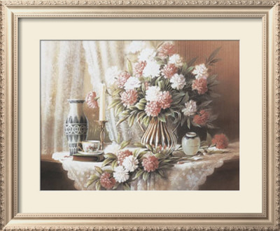 Carnations With Candle by T. C. Chiu Pricing Limited Edition Print image