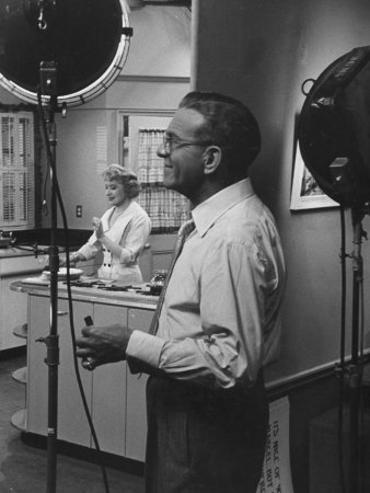 George Burns With His Wife Gracie Allen During Taping Of Their Last Show Together Upon Her Retiring by Allan Grant Pricing Limited Edition Print image