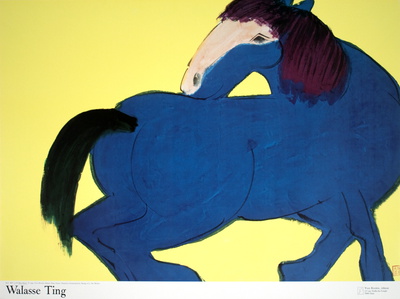 Blue Horse by Walasse Ting Pricing Limited Edition Print image