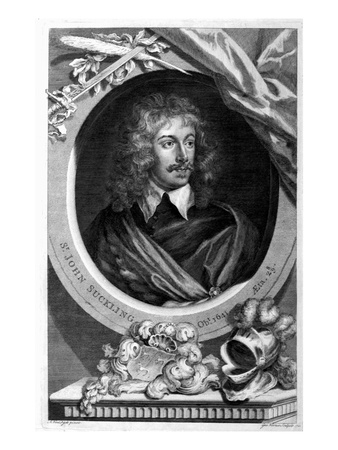 Sir John Suckling, Engraved By George Vertue, 1744 by Sir Anthony Van Dyck Pricing Limited Edition Print image