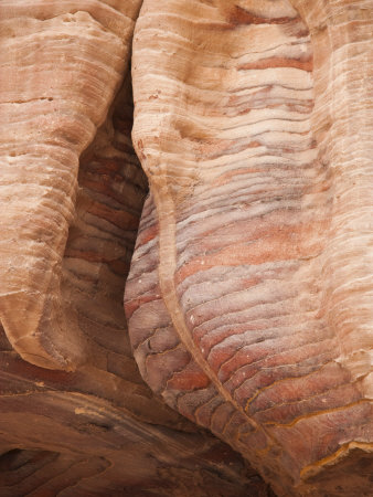Close View The Layered Sandstone Rocks Of Petra by Taylor S. Kennedy Pricing Limited Edition Print image
