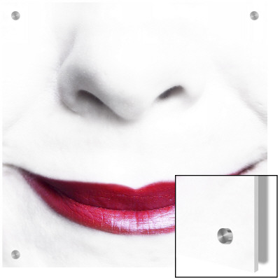 Bright Red Lips Of Smiling Woman by I.W. Pricing Limited Edition Print image