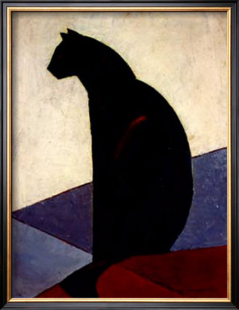 Black Cat In Profile, C.1924 by Marcel-Louis Baugniet Pricing Limited Edition Print image