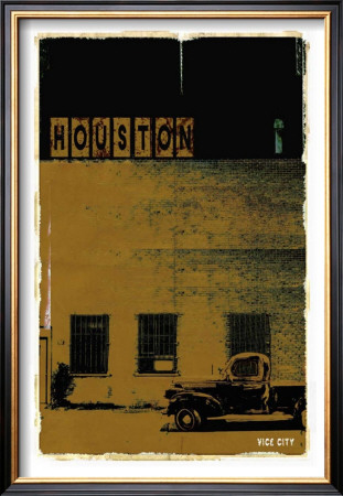 Houston, Vice City In Brown by Pascal Normand Pricing Limited Edition Print image