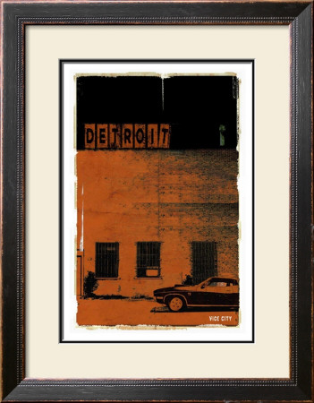 Detroit, Vice City In Orange by Pascal Normand Pricing Limited Edition Print image