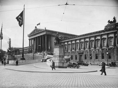 Vienna Houses Of Parliament - Anschluss by Robert Hunt Pricing Limited Edition Print image