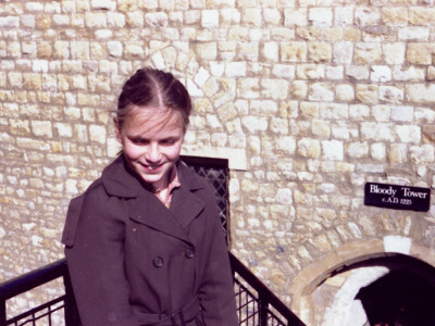 Little Girl At The Bloody Tower, Tower Of London by Vanessa Wagstaff Pricing Limited Edition Print image
