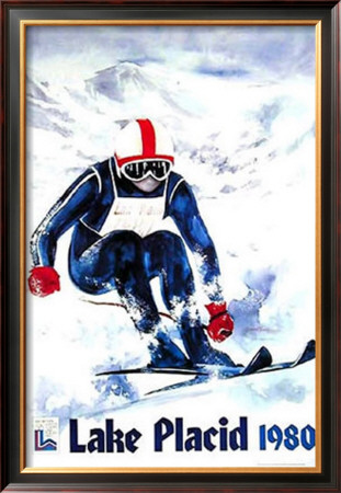 Lake Placid 1980 - Skier Text by John Gallucci Pricing Limited Edition Print image