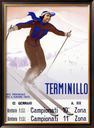 Terminillo, Women Snow And Ski by Giuseppe Riccobaldi Pricing Limited Edition Print image