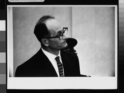 Nazi War Criminal Adolf Eichmann Listening To Indictment Read By Judge Moshe Landau During Trial by Gjon Mili Pricing Limited Edition Print image