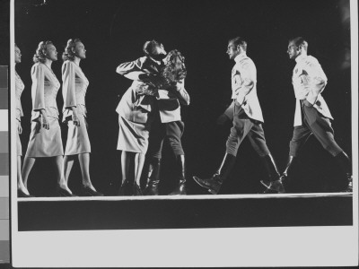 Nancy Coleman And Helmut Dantine Walking Toward Each Other And Kissing, From Edge Of Darkness by Gjon Mili Pricing Limited Edition Print image