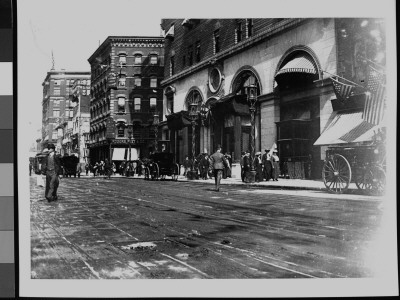 Building Exteriors Decorated In Honor Of President William Mckinley On Broadway Near 30Th St by Wallace G. Levison Pricing Limited Edition Print image