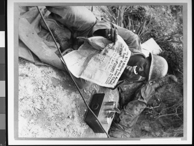 Pfc. Edward Wilson Leaning Against Supply Boxes, Using Rifle For Support After Being Wounded by Charles Fabiszak Pricing Limited Edition Print image