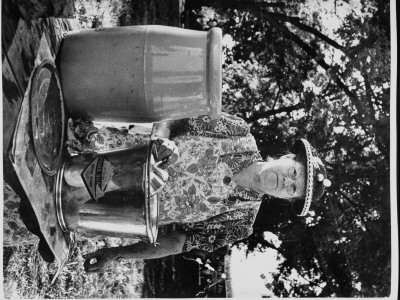 Typical Iowa Church Lady Ready To Serve At Presbyterian Church Outdoor Supper by Bob Landry Pricing Limited Edition Print image