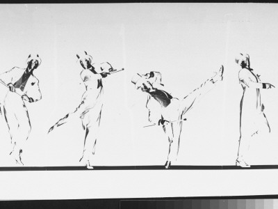 Multi-Image Reverse Negative Print Of Dancer Ray Bolger Doing A Tap Dance Routine by Gjon Mili Pricing Limited Edition Print image
