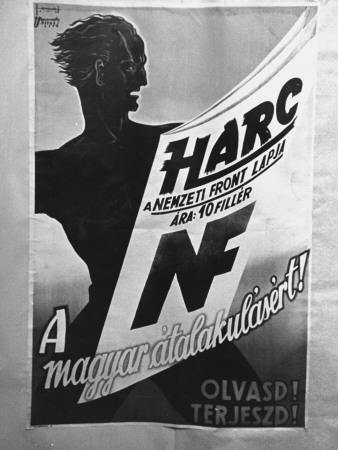 A View Of A National Front Poster, Which Is An Anti-Bolshevist Party by William Vandivert Pricing Limited Edition Print image