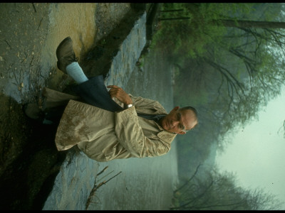 Senator William Fulbright Sitting On Bridge Next To River by Art Rickerby Pricing Limited Edition Print image
