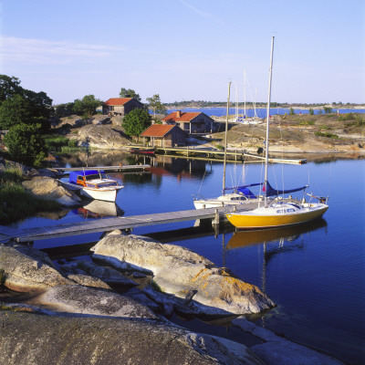 Reflection Of Boats In An Archipelago, Sweden by Per-Erik Adamsson Pricing Limited Edition Print image